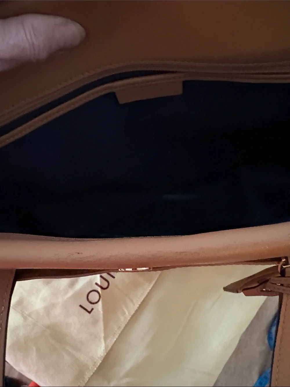 Tory Burch Beige-Tan Leather Tote with Gold Logo